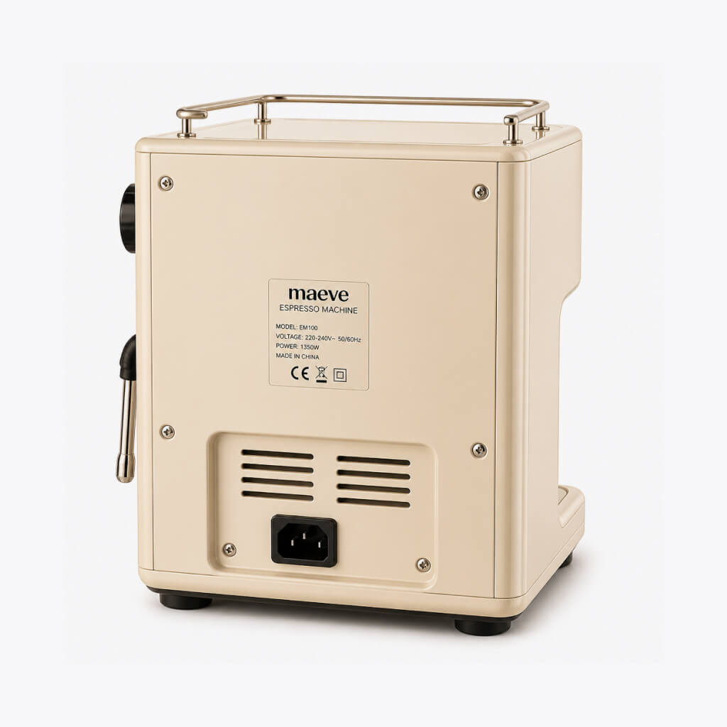 coffee maker warm white back