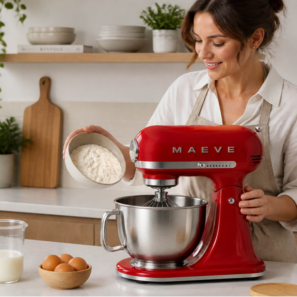 standing mixer red lifestyle